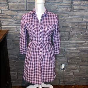 Theory Lidiya Plaid Shirt Dress 4